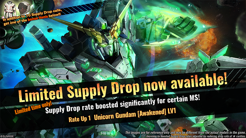 Limited Supply Drop Unicorn Gundam Awakened